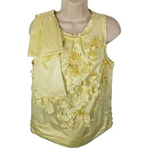 Robert Rodriguez Sleeveless Bow Shoulder Side Button Pullover Embellished